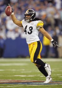 troy polumalu #43 in the steelers