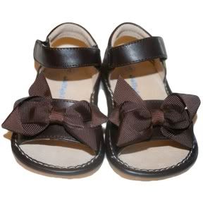 ... Add A Bow Brown Squeaky Shoes Sandals Toddler Sizes 4 8 Sandals | eBay