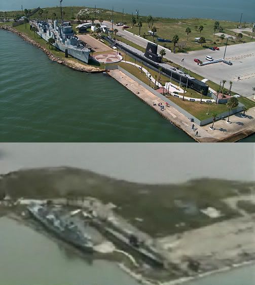 USS Cavalla before and after