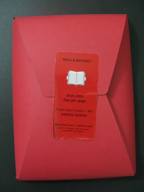 Moleskine 2009 Limited Edition Italian Patent Leather Red Daily Diary