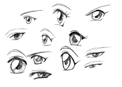 anime eyes sketches