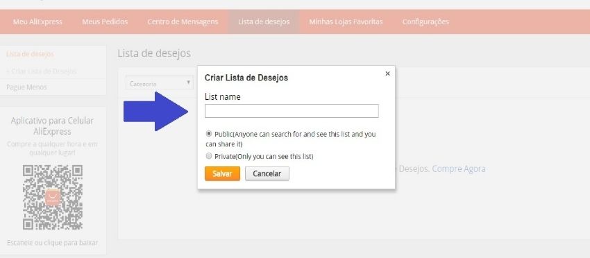 Nomear a Lista de Desejos