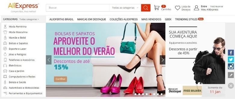 Aliexpress Página Inicial