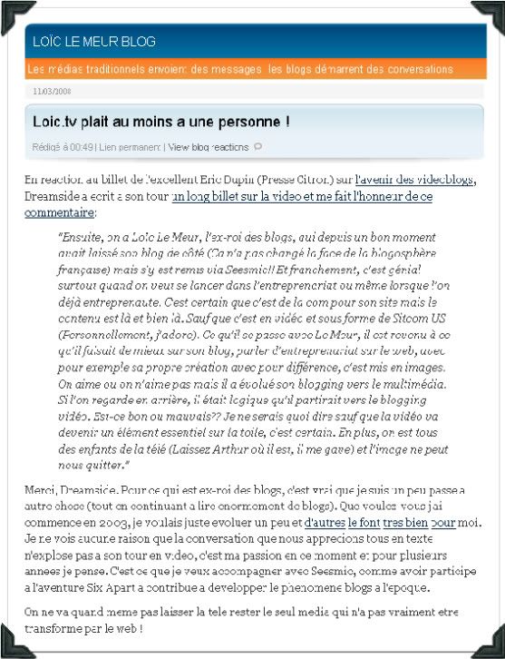=Buzz par Loic Le Meur=