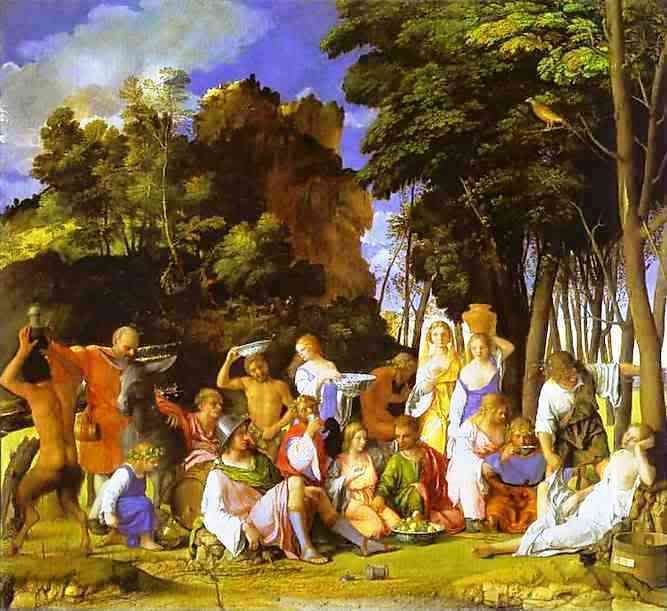 Festadosdeuses_bellini.jpg Giovanni Bellini. The Feast of the Gods. 1514. Oil on canvas. 170x188 cm. The National Gallery of Art, Washington, DC, USA image by luisant41