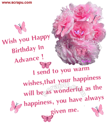 happy birthday wishes. Advance Happy Birthday Steffie