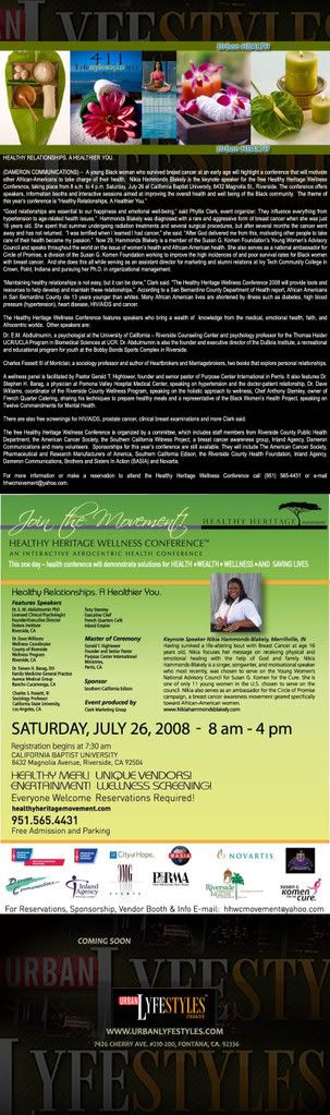 Healthy Heritage Wellness flyer