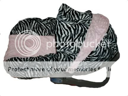Zebra Infant Minky Car Seat Cover for Graco Evenflo Zoe