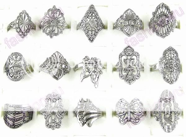 Wholesale 100 Pcs Mix style Elegant Alloy Ring 1  