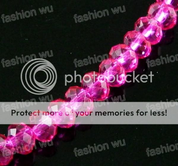 Lot 750Pcs Hot Pink Faceted Crystal Rondelle Beads 4MM1  