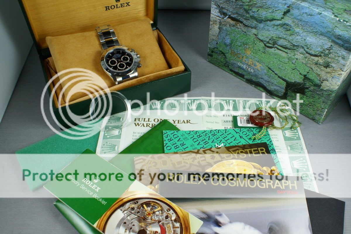 Rolex SS Zenith Daytona Ref 16520 Box and Papers Serial A  