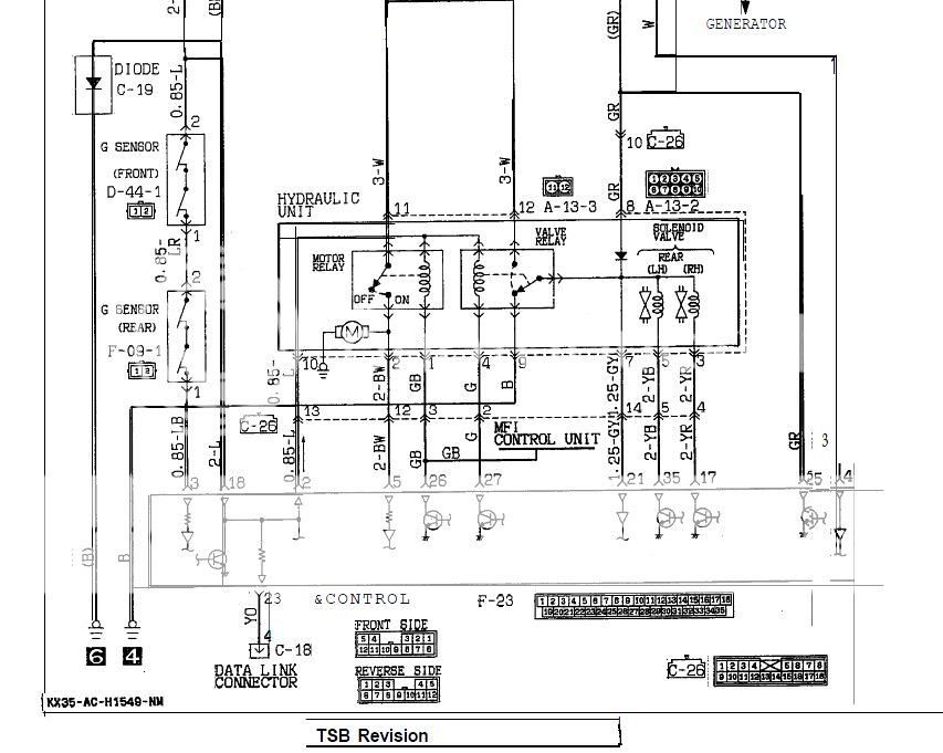 ABS Light & abs module constantly running - Galant VR4 E38A E39A ...