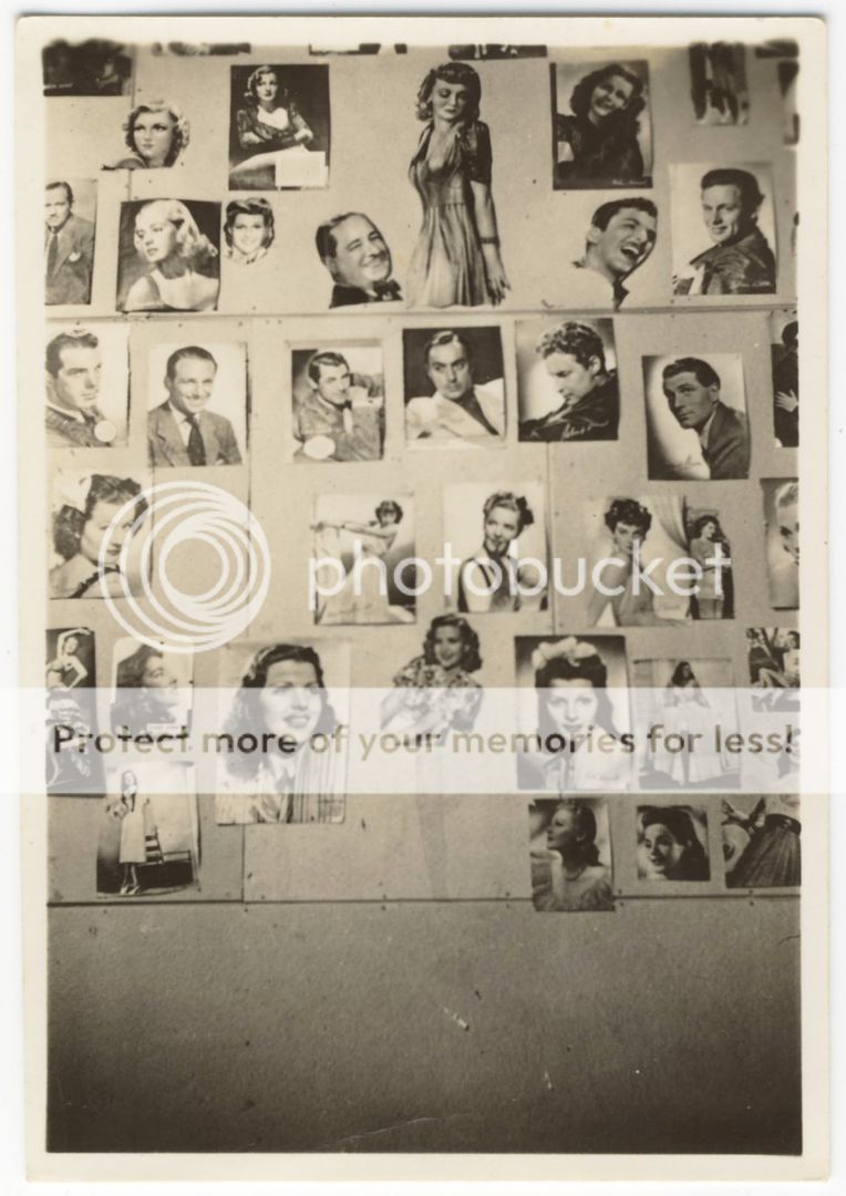 Snapshot Wall of 1940s Film Star Pin UPS Photographs WWII Era Movie Fanatic